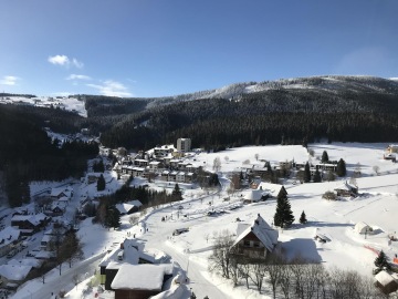View from the room towards ski slopes